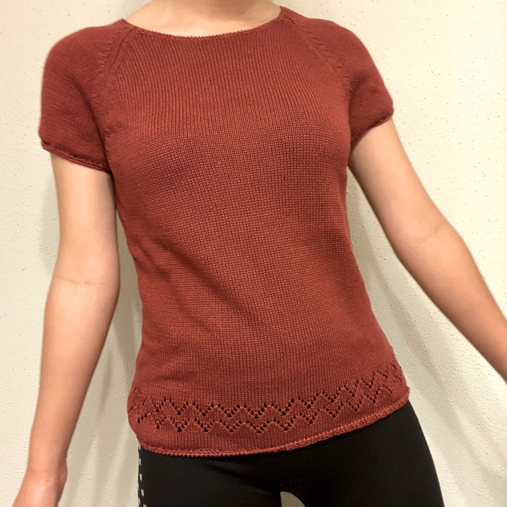 Kate Hill Burgundy Small Sweater Top